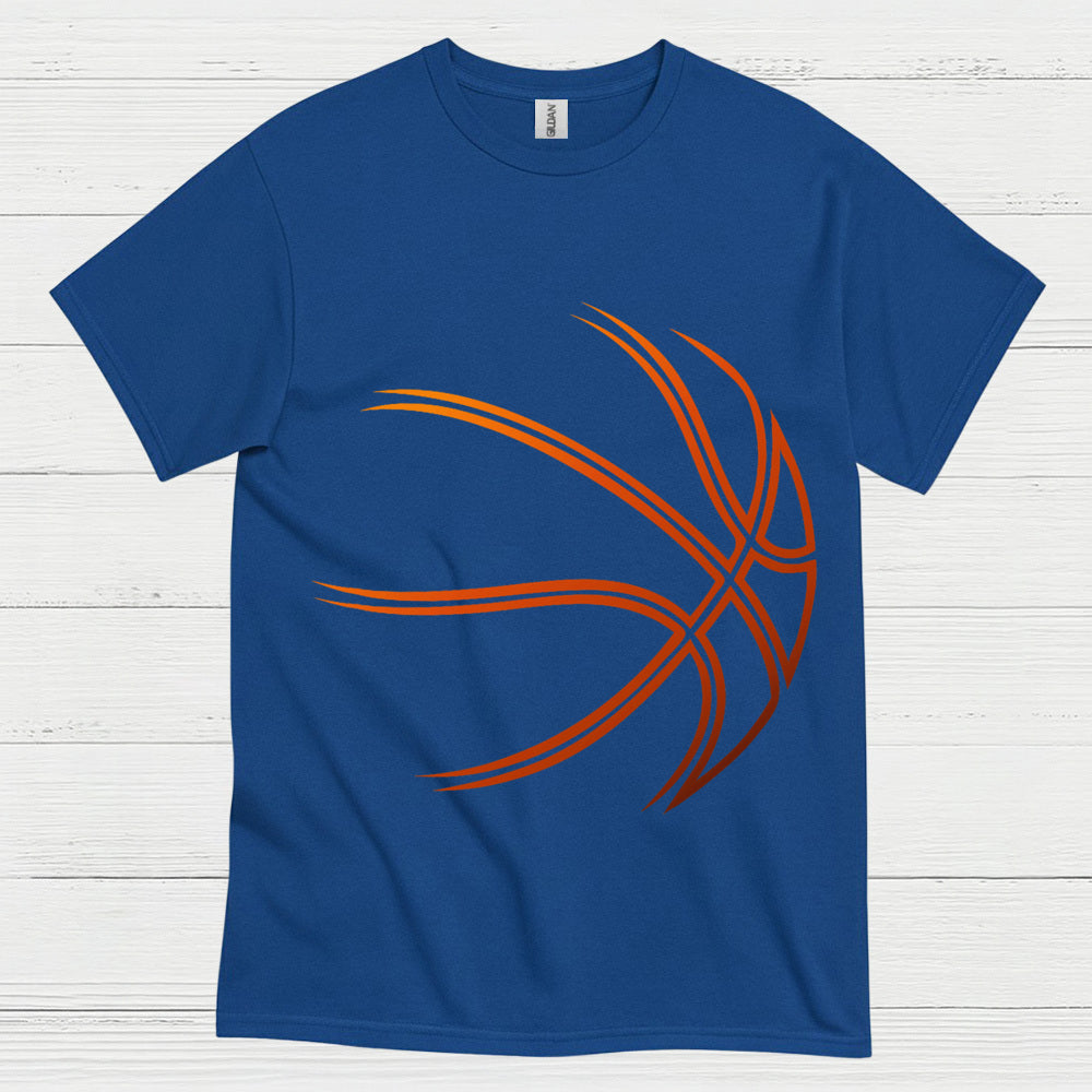 Minimalist Basketball Line Art T Shirt