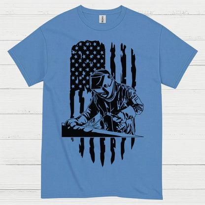 American Flag Welder T Shirt