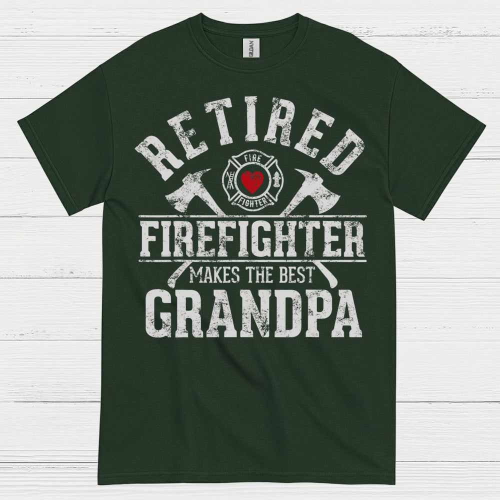 Retired Firefighter Makes The Best Grandpa T Shirt