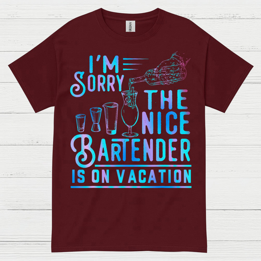 Nice Bartender On Vacation Humor T Shirt