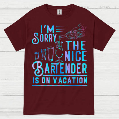 Nice Bartender On Vacation Humor T Shirt