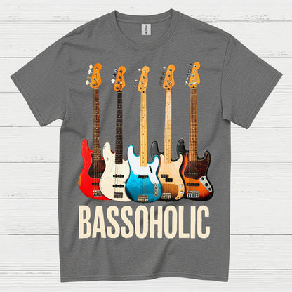 Bassoholic Bass Guitar T Shirt