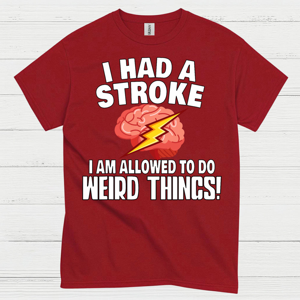 I Had A Stroke Weird Things Humor T Shirt