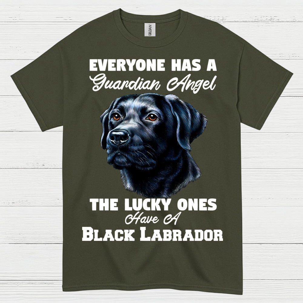 Black Labrador Guardian Angel Quote T Shirt