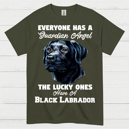 Black Labrador Guardian Angel Quote T Shirt