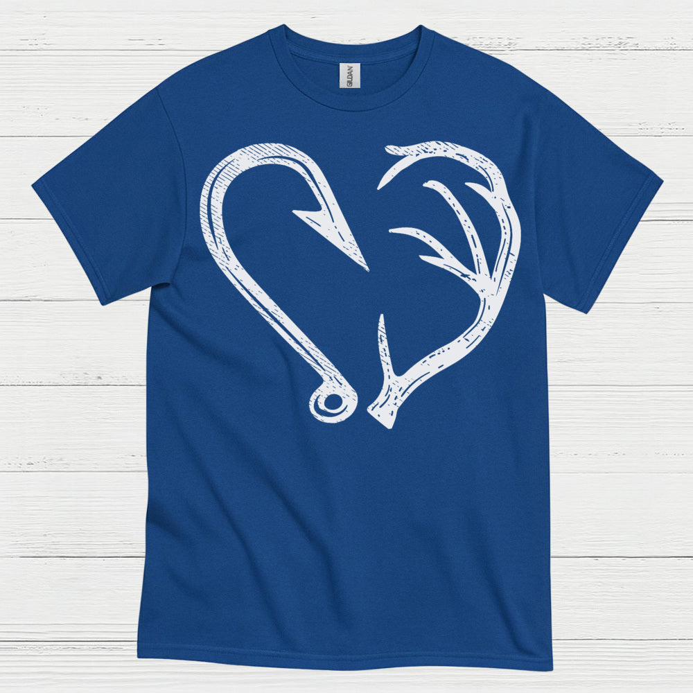 Fishing Hook Heart T Shirt