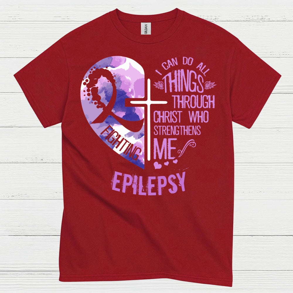 Faith Strength Epilepsy Warrior T Shirt