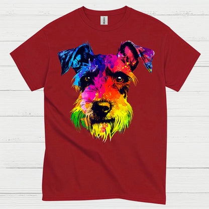 Colorful Schnauzer Pop Art Dog Lover T Shirt