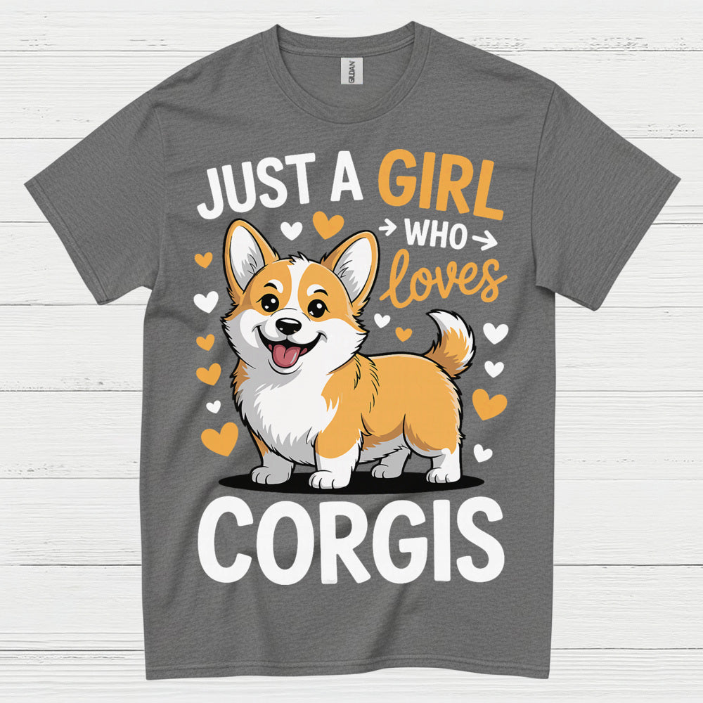 Corgi Love Girl Cute Dog T Shirt