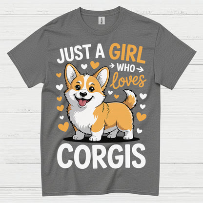 Corgi Love Girl Cute Dog T Shirt