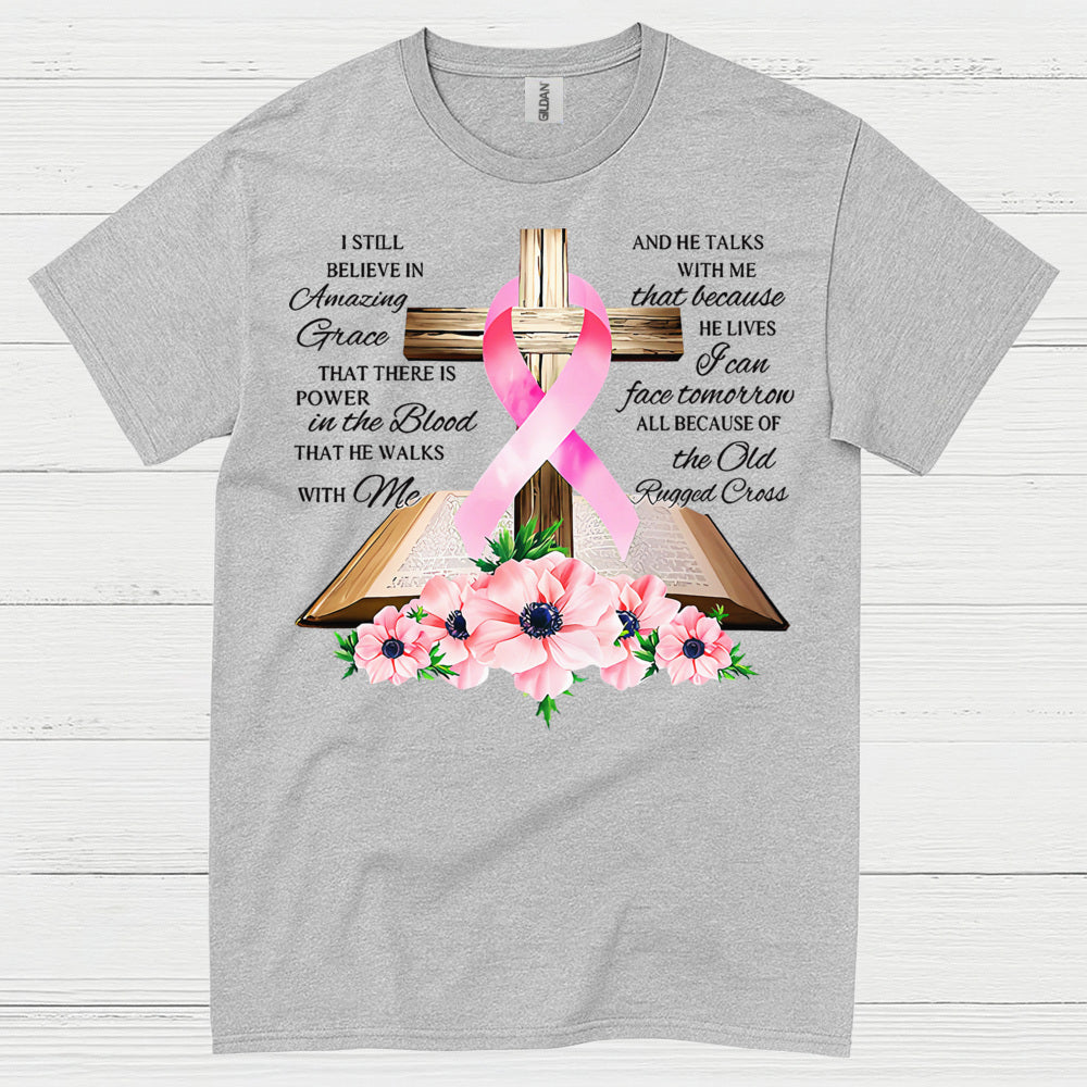Amazing Grace Breast Cancer Faith T Shirt