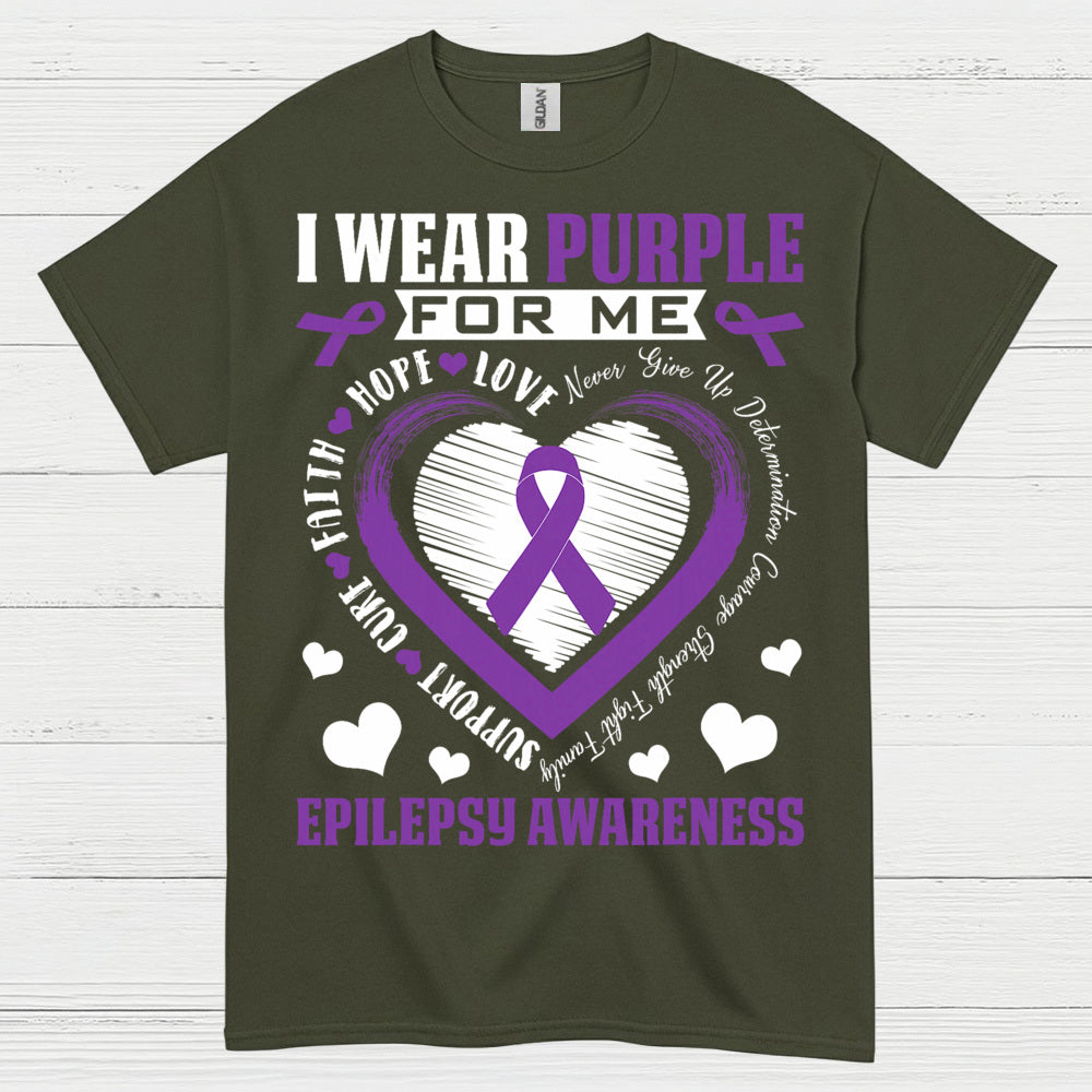 I Wear Purple Epilepsy Awareness T Shirt