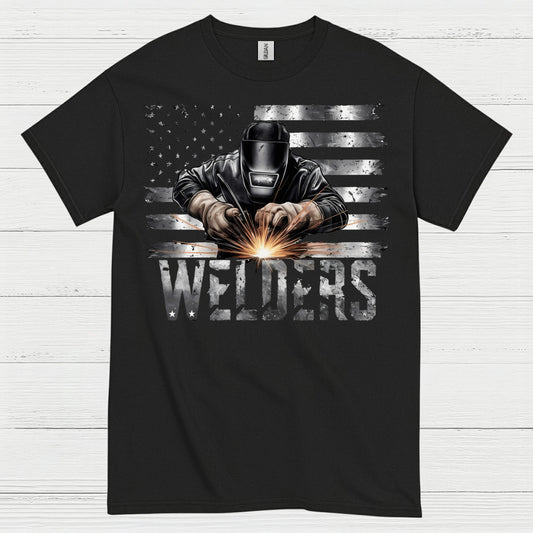 American Flag Welders T Shirt