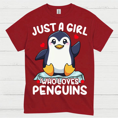Just A Girl Who Loves Penguins Cute T Shirt