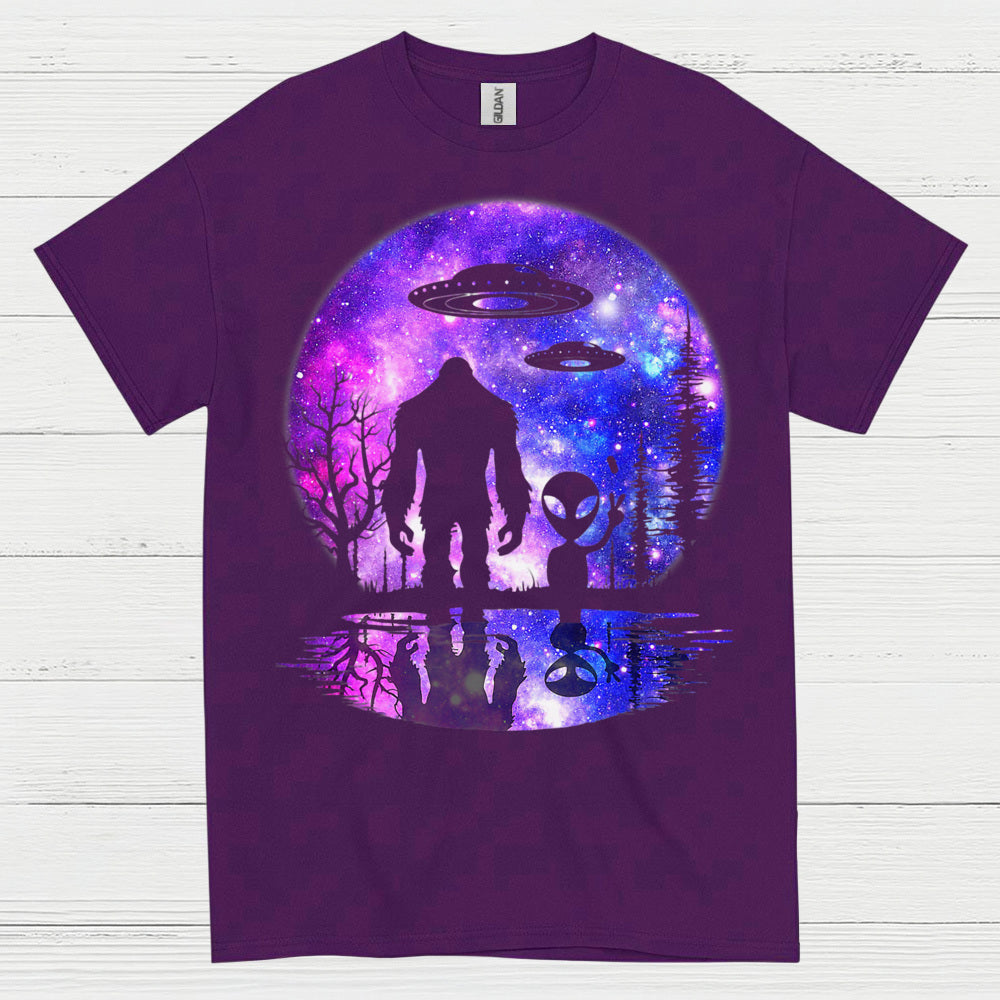 Bigfoot Alien Galaxy T Shirt
