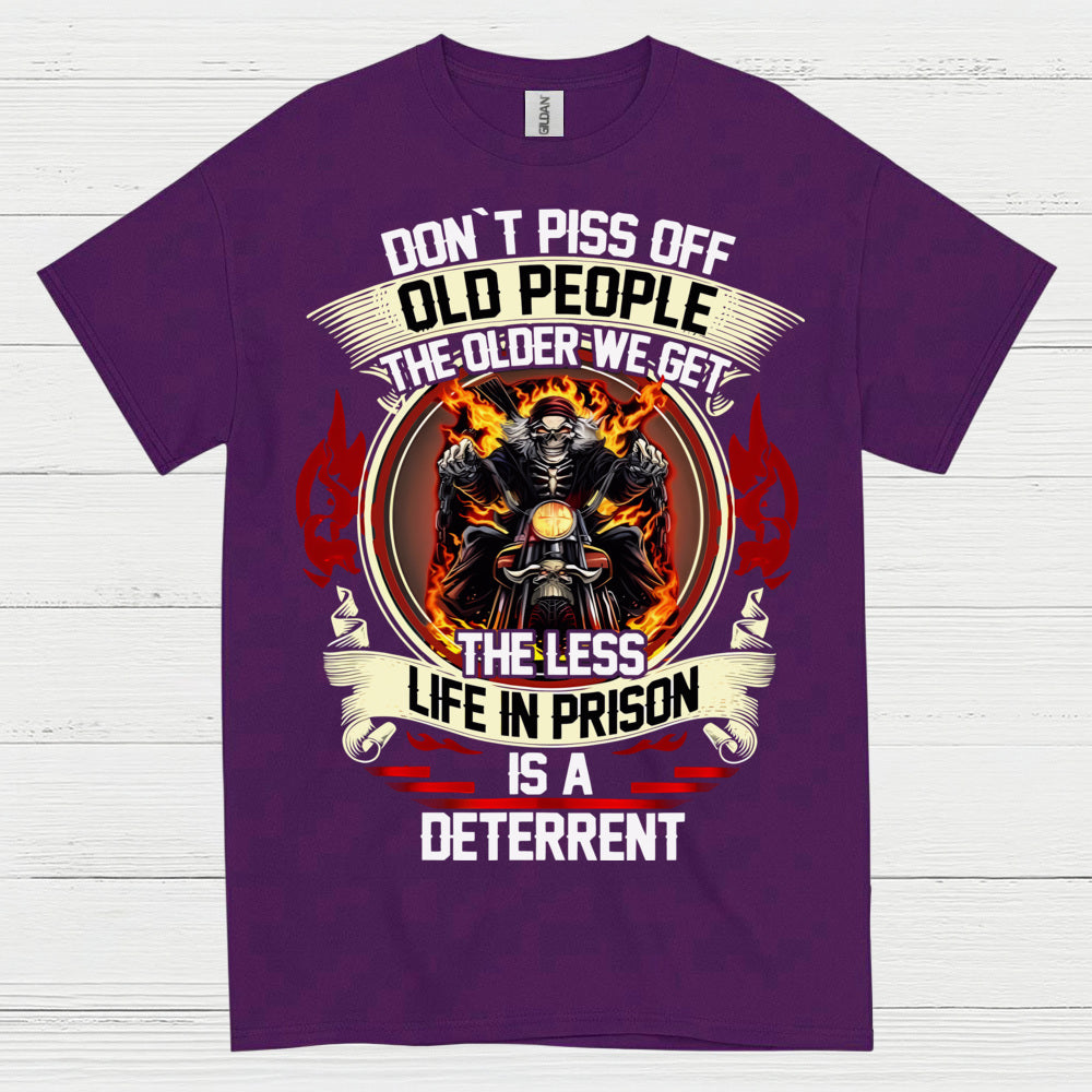 Don't Piss Off Old People Biker T Shirt