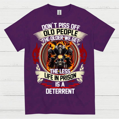 Don't Piss Off Old People Biker T Shirt