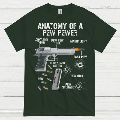 Anatomy Of A Pew Pewer Funny Gun T Shirt