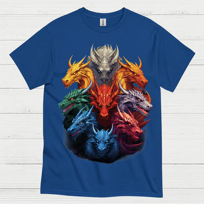 Colorful Dragon Heads T Shirt