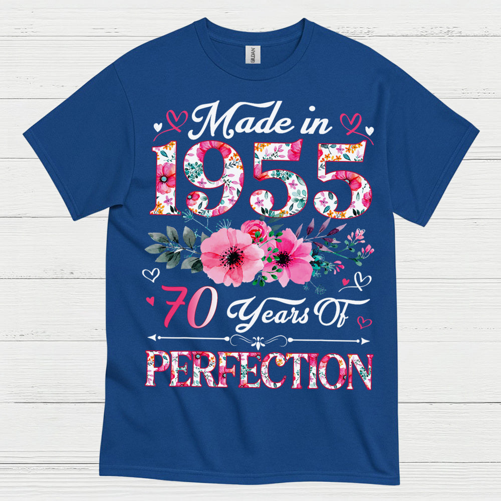 Made in 1955 70 Years Perfection T Shirt