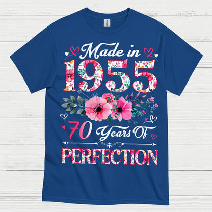 Made in 1955 70 Years Perfection T Shirt