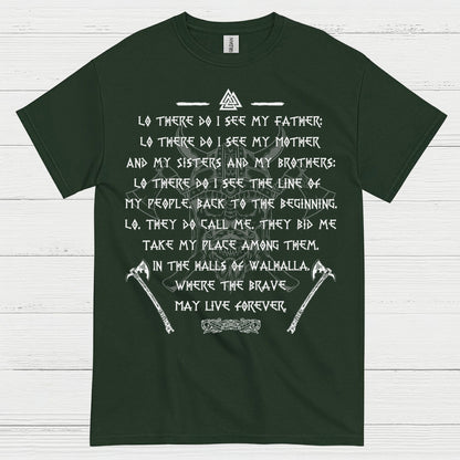 Viking Valhalla Warrior Prayer T Shirt