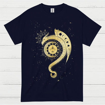 Golden Cosmic Dragon T Shirt