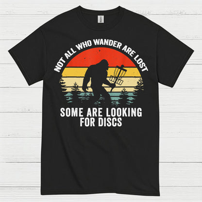 Not All Who Wander Bigfoot Disc Golf T Shirt