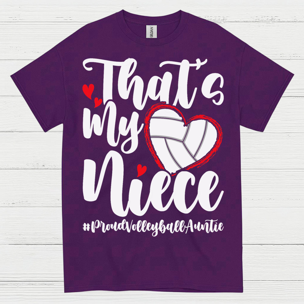 Proud Volleyball Niece Aunt T Shirt