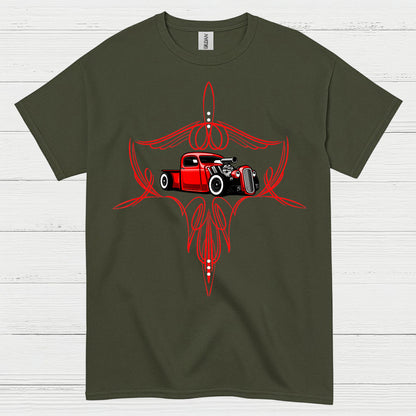 Classic Pinstripe Hot Rod T Shirt
