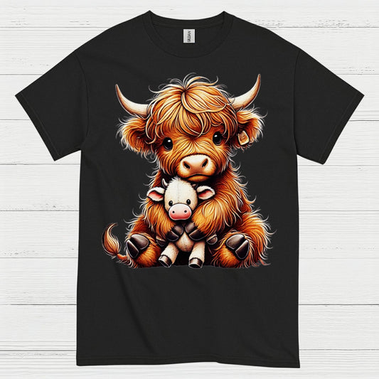 Cute Baby Highland Cow T Shirt