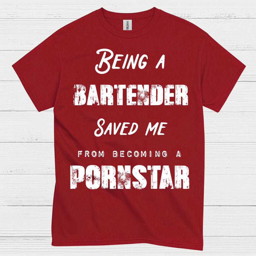 Being A Bartender Saved Me Humor T Shirt