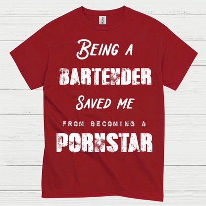 Being A Bartender Saved Me Humor T Shirt