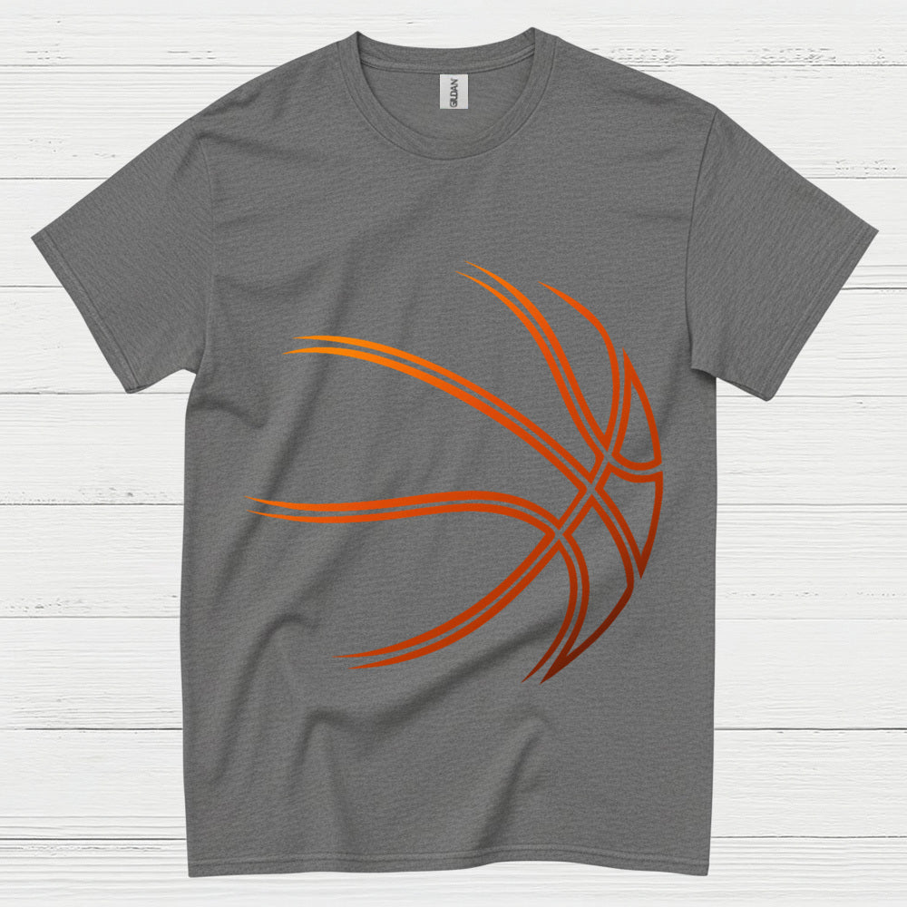 Minimalist Basketball Line Art T Shirt