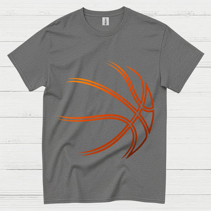 Minimalist Basketball Line Art T Shirt