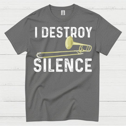 Destroy Silence Trombone T Shirt