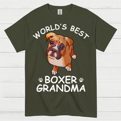 Worlds Best Boxer Grandma T Shirt