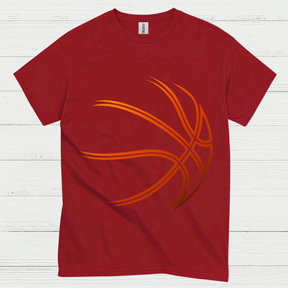 Minimalist Basketball Line Art T Shirt