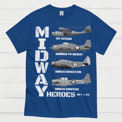 Midway Heroes WWII Aircraft T Shirt