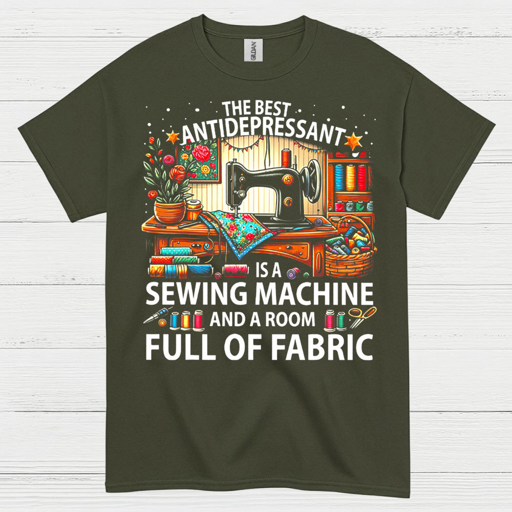 Sewing Machine Antidepressant Humor T Shirt