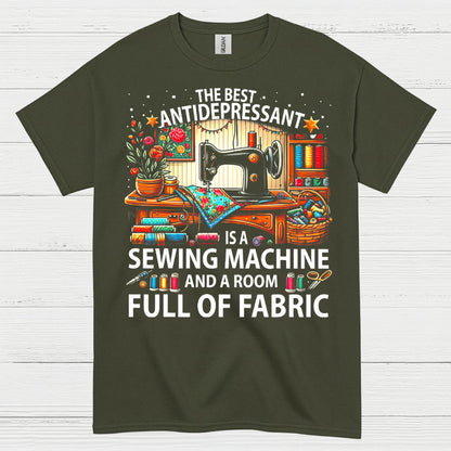 Sewing Machine Antidepressant Humor T Shirt