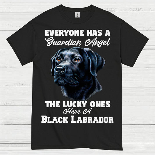Black Labrador Guardian Angel Quote T Shirt