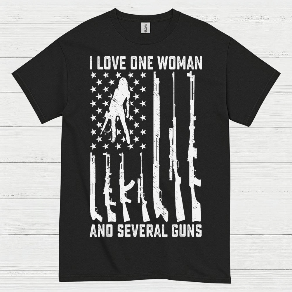 I Love One Woman America And Several Guns T Shirt
