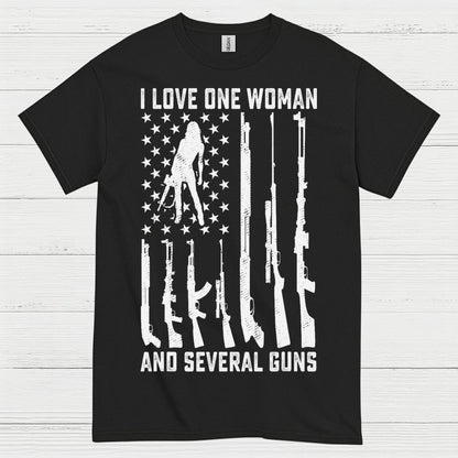 I Love One Woman America And Several Guns T Shirt