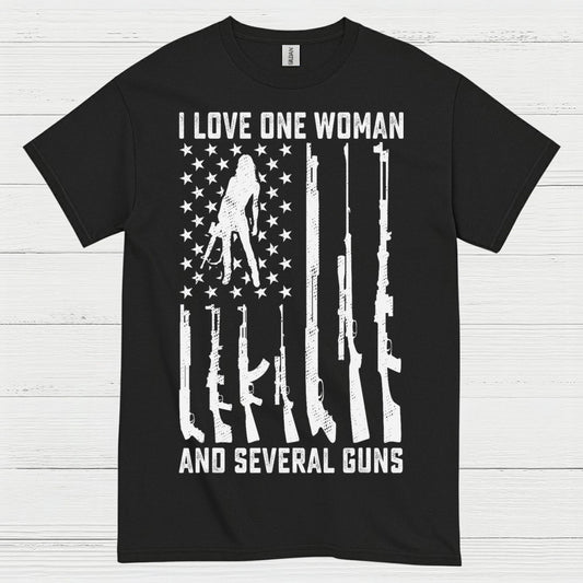I Love One Woman America And Several Guns T Shirt