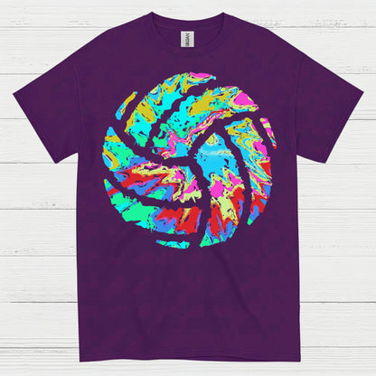 Abstract Color Volleyball Art T Shirt
