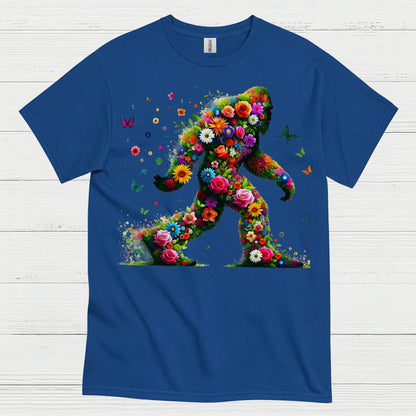 Floral Bigfoot Art T Shirt