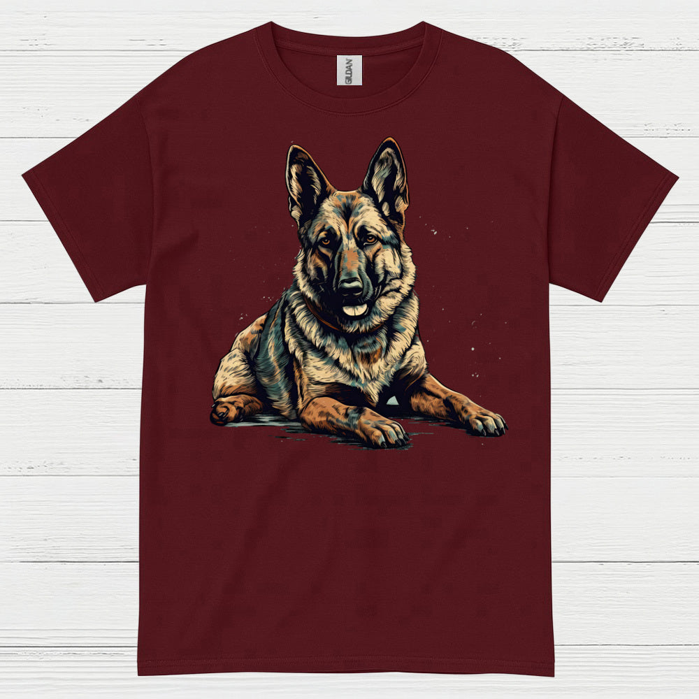 German Shepherd Realistic Portrait Loyal Dog T Shirt