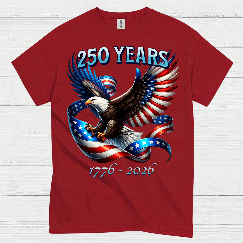 250 Years American Eagle Patriotic Freedom Anniversary T Shirt