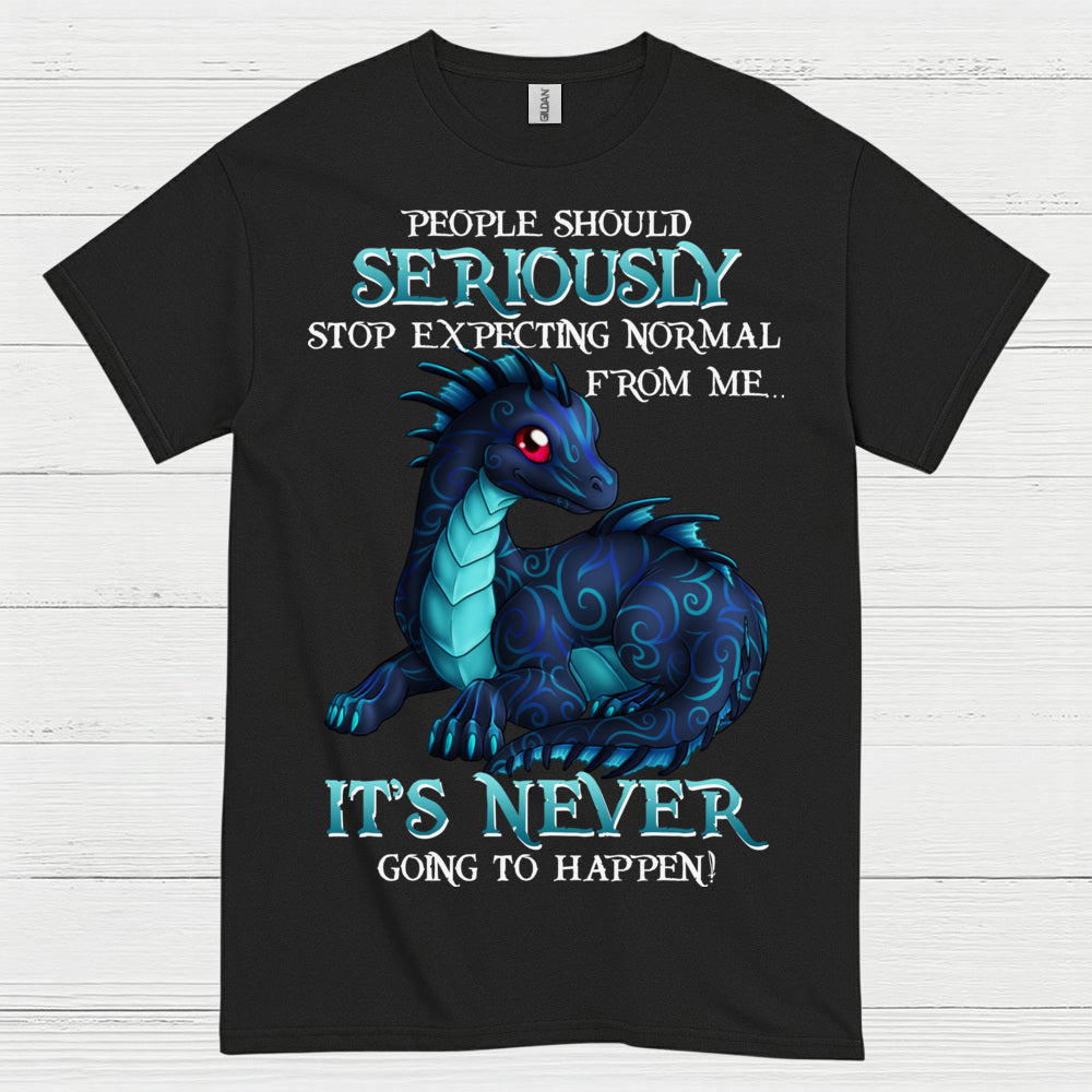 Funny Blue Dragon Attitude T Shirt